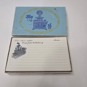 Vintage "Here's What's Cooking" Recipe Card Set Of 50 Lined Cards